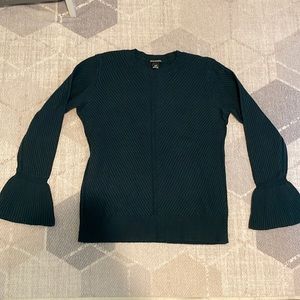 CLUB MONACO | Forest Green Bell Sleeve Wool Sweater